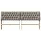 Preview: Gepolstertes Kopfteil Taupe 200 cm Massives Kiefernholz