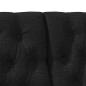 Preview: Gepolstertes Kopfteil Schwarz 140 cm Massives Kiefernholz