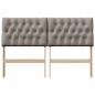Preview: Gepolstertes Kopfteil Taupe 135 cm Massives Kiefernholz