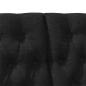 Preview: Gepolstertes Kopfteil Schwarz 120 cm Massives Kiefernholz