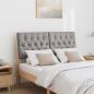 Preview: Gepolstertes Kopfteil Taupe 120 cm Massives Kiefernholz
