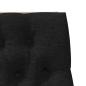 Preview: Gepolstertes Kopfteil Schwarz 100 cm Massives Kiefernholz