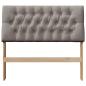 Preview: Gepolstertes Kopfteil Taupe 100 cm Massives Kiefernholz