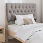 Preview: Gepolstertes Kopfteil Taupe 90 cm Massives Kiefernholz