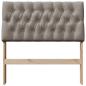 Preview: Gepolstertes Kopfteil Taupe 90 cm Massives Kiefernholz