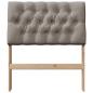 Preview: Gepolstertes Kopfteil Taupe 80 cm Massives Kiefernholz