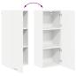 Preview: Hängeschrank mit Regal Riga Weiß 40 x 31 x 100 cm Holzwerkstoff