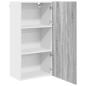 Preview: Hängeschrank Grau Sonoma und Weiß 50 x 31 x 100 cm