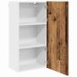 Preview: Hängeschrank Riga Sonoma-Eiche und Weiß 50 x 31 x 100 cm