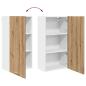 Preview: Hängeschrank Riga Sonoma-Eiche und Weiß 50 x 31 x 100 cm