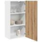 Preview: Hängeschrank Riga Sonoma-Eiche und Weiß 50 x 31 x 100 cm