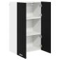 Preview: Hängeschrank mit Tür Riga Schwarz Eichen-Optik 60 x 31 x 100 cm