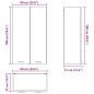 Preview: Hängeschrank Riga Beton Grau 60 x 31 x 100 cm Holzwerkstoff