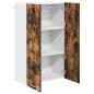 Preview: Hängeschrank mit Regal Riga Geräucherte Eiche 60 x 31 x 100 cm
