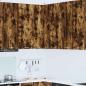 Preview: ARDEBO.de - Hängeschrank Riga Geräucherte Eiche und Weiß 57 x 57 x 100 cm