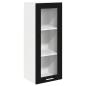 Preview: Hängeschrank mit Tür Riga Schwarz Eichen-Optik 40 x 31 x 100 cm