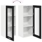 Preview: Hängeschrank mit Tür Riga Schwarz Eichen-Optik 40 x 31 x 100 cm