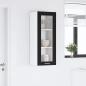 Preview: Hängeschrank mit Tür Riga Schwarz Eichen-Optik 40 x 31 x 100 cm