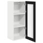 Preview: Hängeschrank mit Tür Riga Schwarz Eichen-Optik 40 x 31 x 100 cm