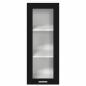 Preview: Hängeschrank mit Tür Riga Schwarz Eichen-Optik 40 x 31 x 100 cm