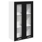 Preview: Hängeschrank mit Tür Riga Schwarz Eichen-Optik 60 x 31 x 100 cm