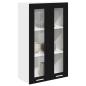 Preview: Hängeschrank mit Tür Riga Schwarz Eichen-Optik 60 x 31 x 100 cm