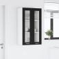 Preview: Hängeschrank mit Tür Riga Schwarz Eichen-Optik 60 x 31 x 100 cm