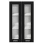 Preview: Hängeschrank mit Tür Riga Schwarz Eichen-Optik 60 x 31 x 100 cm