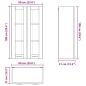 Preview: Hängeschrank Riga Beton Grau 60 x 31 x 100 cm Holzwerkstoff
