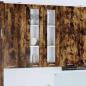 Preview: ARDEBO.de - Hängeschrank mit Regal Riga Geräucherte Eiche 60 x 31 x 100 cm
