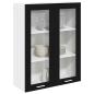 Preview: Hängeschrank mit Tür Riga Schwarz Eichen-Optik 80 x 31 x 100 cm