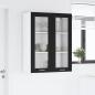 Preview: Hängeschrank mit Tür Riga Schwarz Eichen-Optik 80 x 31 x 100 cm