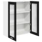 Preview: Hängeschrank mit Tür Riga Schwarz Eichen-Optik 80 x 31 x 100 cm