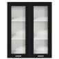 Preview: Hängeschrank mit Tür Riga Schwarz Eichen-Optik 80 x 31 x 100 cm