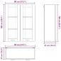 Preview: Hängeschrank Riga Graues Sonoma 80 x 31 x 100 cm Holzwerkstoff