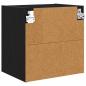 Preview: Hängeschrank Riga Schwarz Eichen-Optik 40 x 29,5 x 40 cm