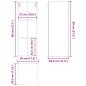 Preview: Hängeschrank Riga Weiß 30 x 29,5 x 80 cm Holzwerkstoff