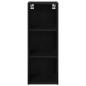 Preview: Hängeschrank Riga Schwarz Eichen-Optik 30 x 29,5 x 80 cm