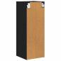 Preview: Hängeschrank Riga Schwarz Eichen-Optik 30 x 29,5 x 80 cm