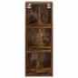 Preview: ARDEBO.de - Hängeschrank mit Regal Riga Geräucherte Eiche 30 x 29,5 x 80 cm
