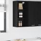 Preview: ARDEBO.de - Hängeschrank Riga Schwarz Eichen-Optik 40 x 29,5 x 80 cm