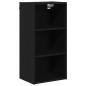 Preview: Hängeschrank Riga Schwarz Eichen-Optik 40 x 29,5 x 80 cm