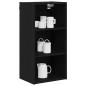 Preview: Hängeschrank Riga Schwarz Eichen-Optik 40 x 29,5 x 80 cm