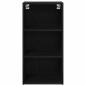Preview: Hängeschrank Riga Schwarz Eichen-Optik 40 x 29,5 x 80 cm