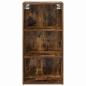 Preview: Hängeschrank mit Regal Riga Geräucherte Eiche 40 x 29,5 x 80 cm