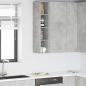 Preview: ARDEBO.de - Hängeschrank Riga Beton Grau 20 x 29,5 x 100 cm Holzwerkstoff