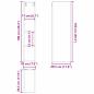 Preview: Hängeschrank mit Regal Riga Graues Sonoma 20 x 29,5 x 100 cm