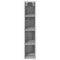 Preview: Hängeschrank mit Regal Riga Graues Sonoma 20 x 29,5 x 100 cm