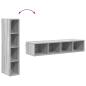 Preview: Hängeschrank mit Regal Riga Graues Sonoma 20 x 29,5 x 100 cm