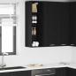 Preview: ARDEBO.de - Hängeschrank Riga Schwarz Eichen-Optik 30 x 29,5 x 100 cm